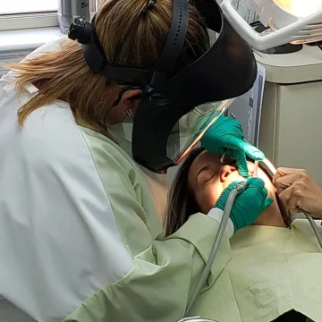 Dentist examine at village dental