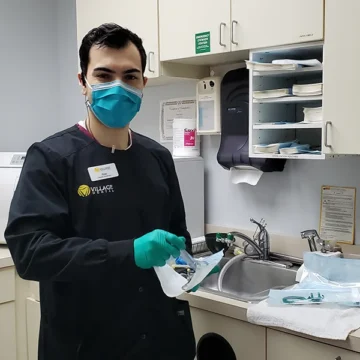 dentist examine at village dental